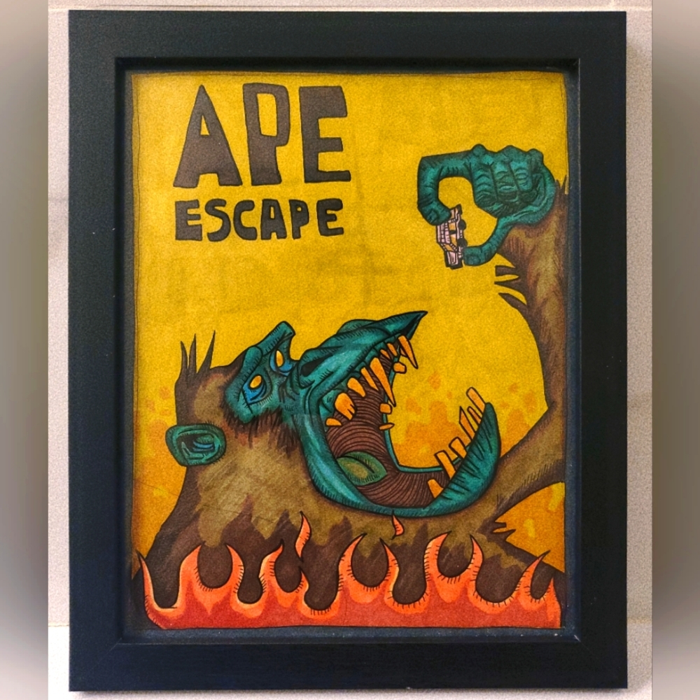 (Ape escape) giant zombies ape wall-art